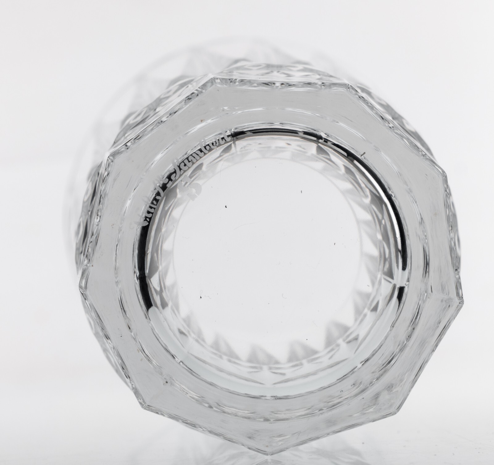 Val St Lambert Balmoral Crystal Vase 7.5in 3lbs Clear Cut Glass Used VG