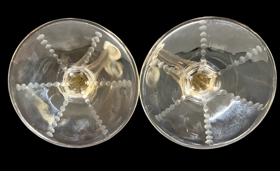 Pair Antique 12.5″ HAWKES Cut Crystal Candlesticks Honeycomb Facet Star Base