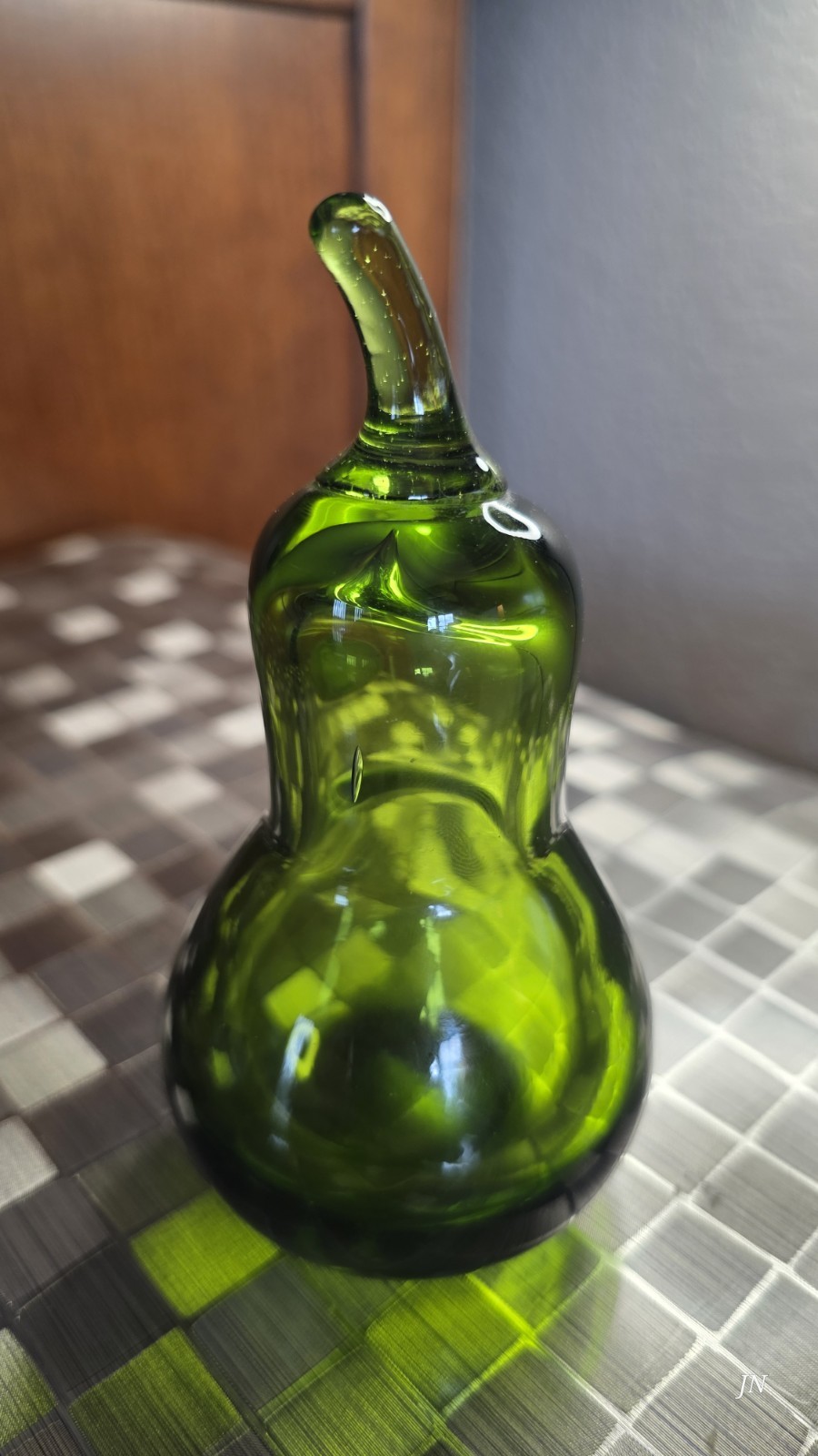 Rainbow Viking Glass Pear Green Great Condition With Sticker!