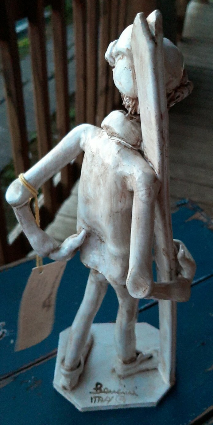 Vintage 12″ T Bencini Skier Figurine Statue – Signed Italy W/Tag