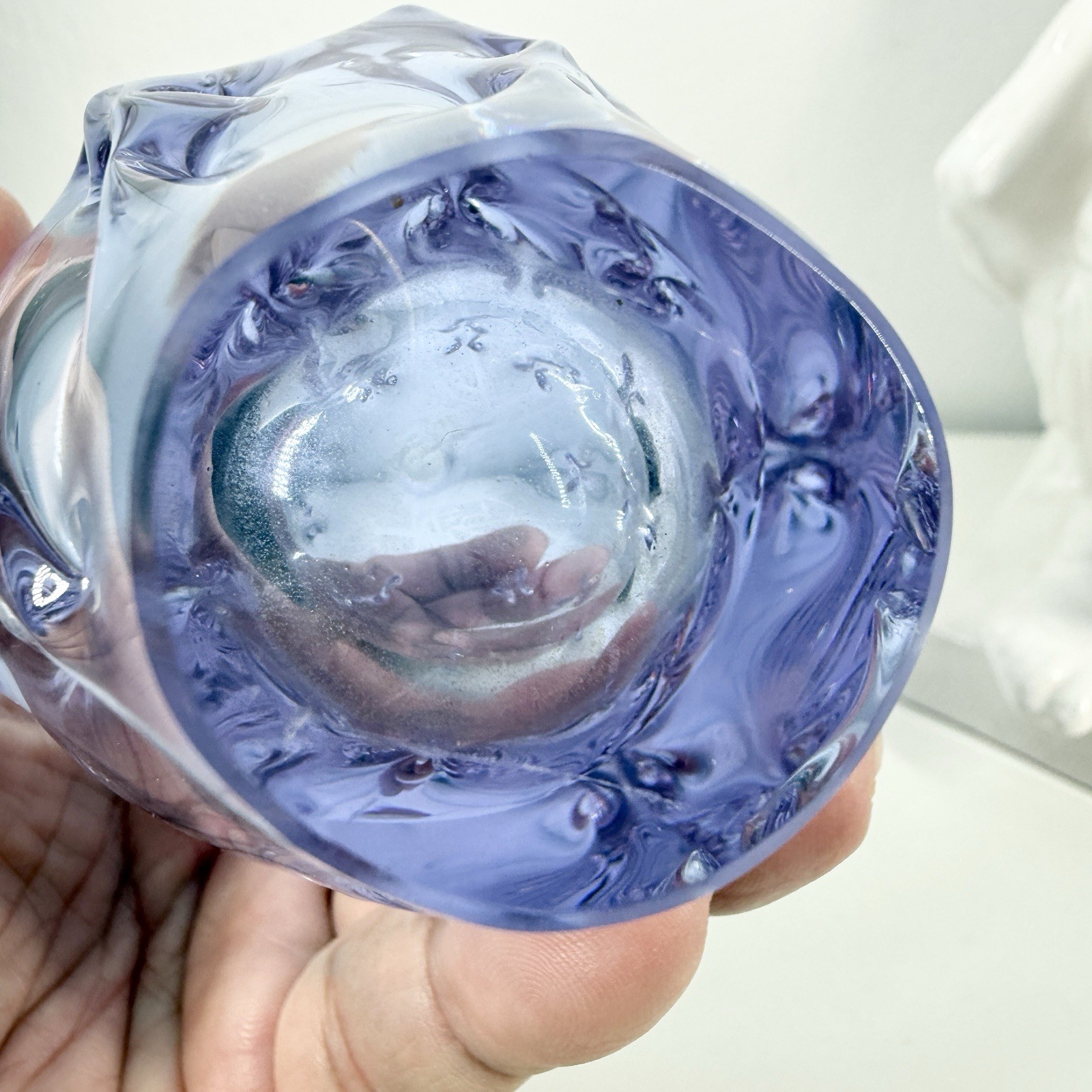 ZELEZNY BROD Sklo Alexandrite NEODYNIUM GLASS VASE Miroslav Klinger 60s-70s 7in