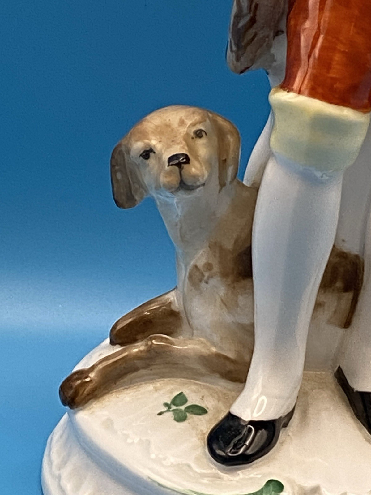 Antique Chelsea Derby Copeland Figurines The Sportsman & Mistress Vernon