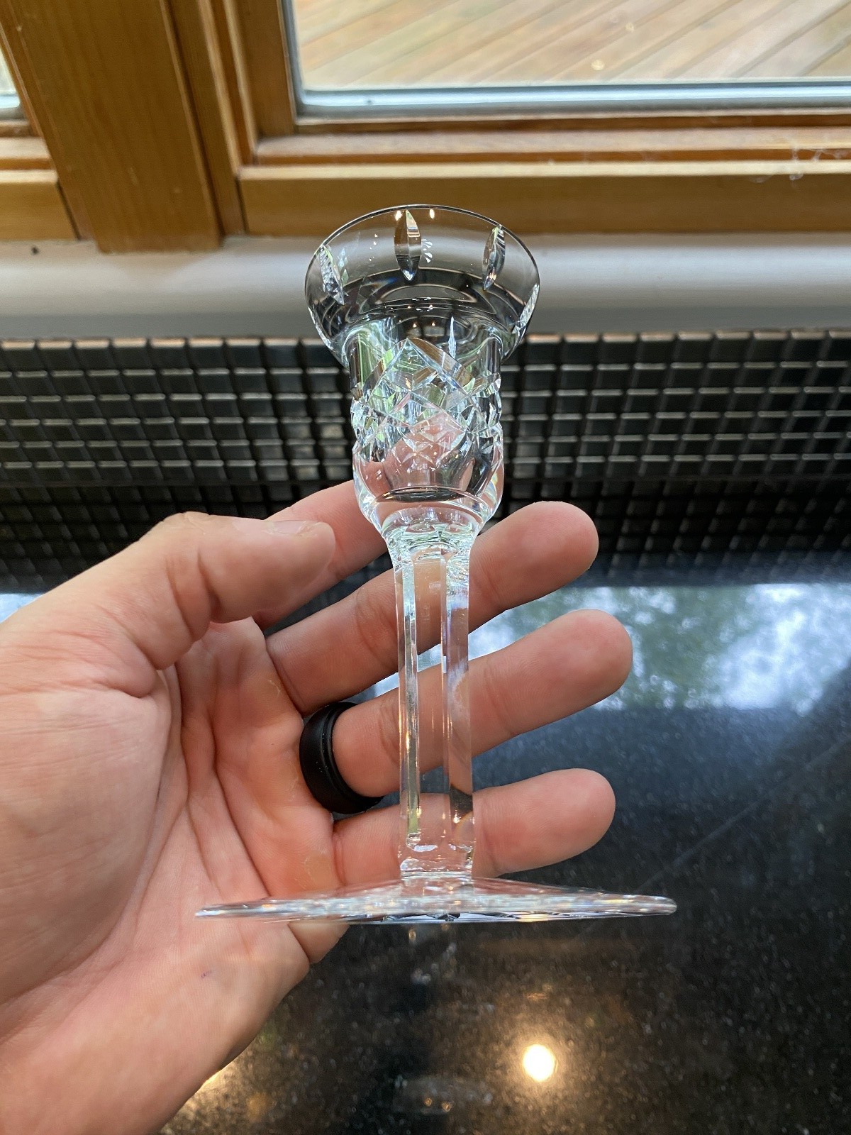 GORGEOUS Waterford Crystal Lismore Clear Candlestick Holders 6″H IRELAND STAMPED