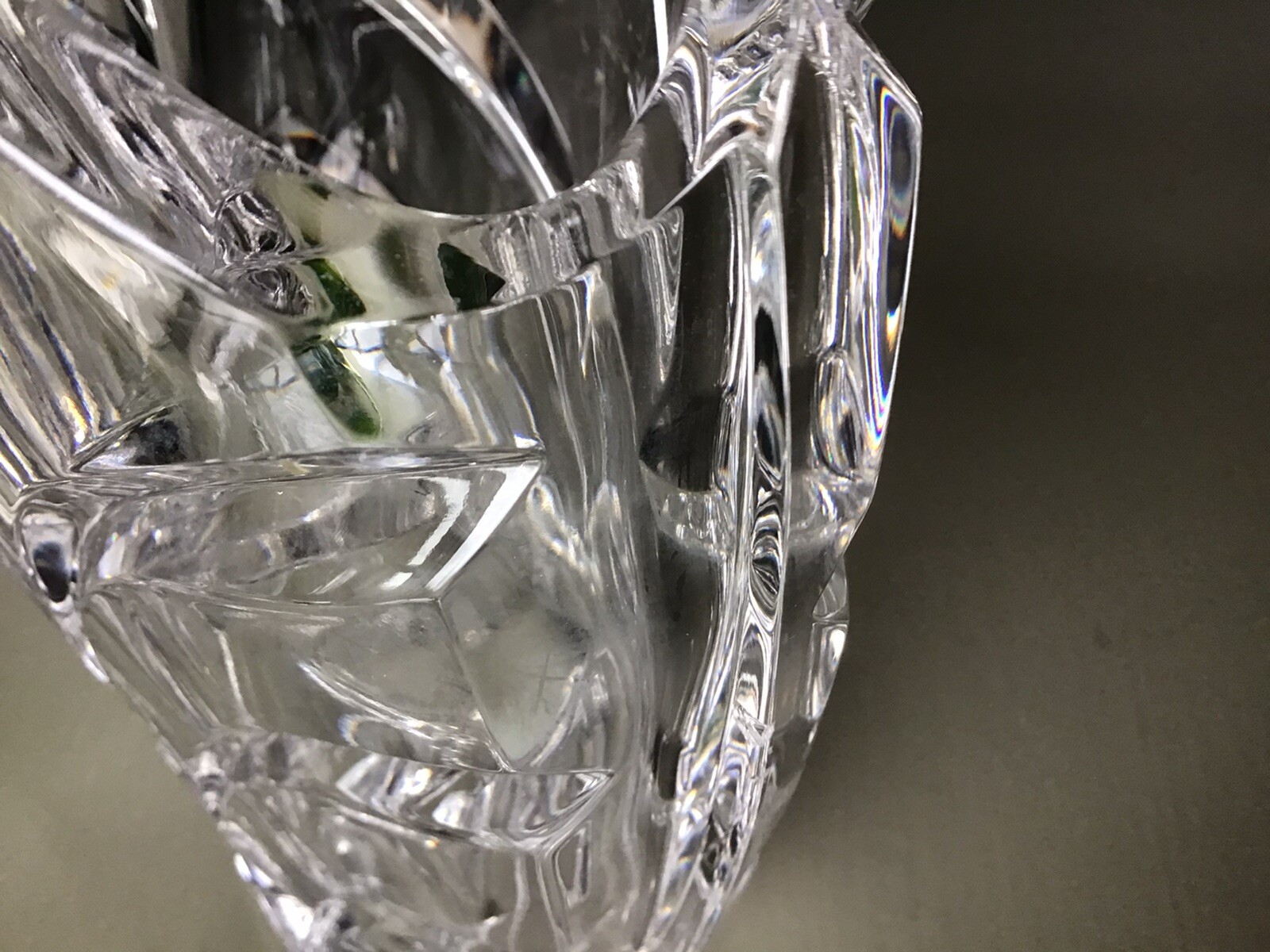 🌸VTG Marquis by Waterford Crystal Palma Vase Stamped & Original Tag Some Chips