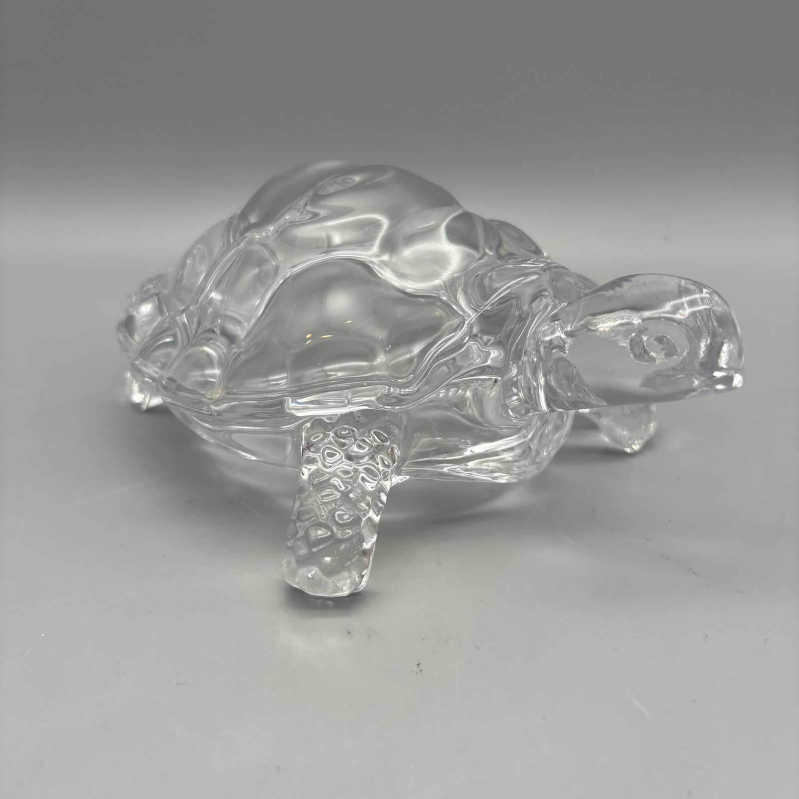 Vintage D’Arques Glass Crystal Tortue/Turtle Figurine Paperweight France 6.75