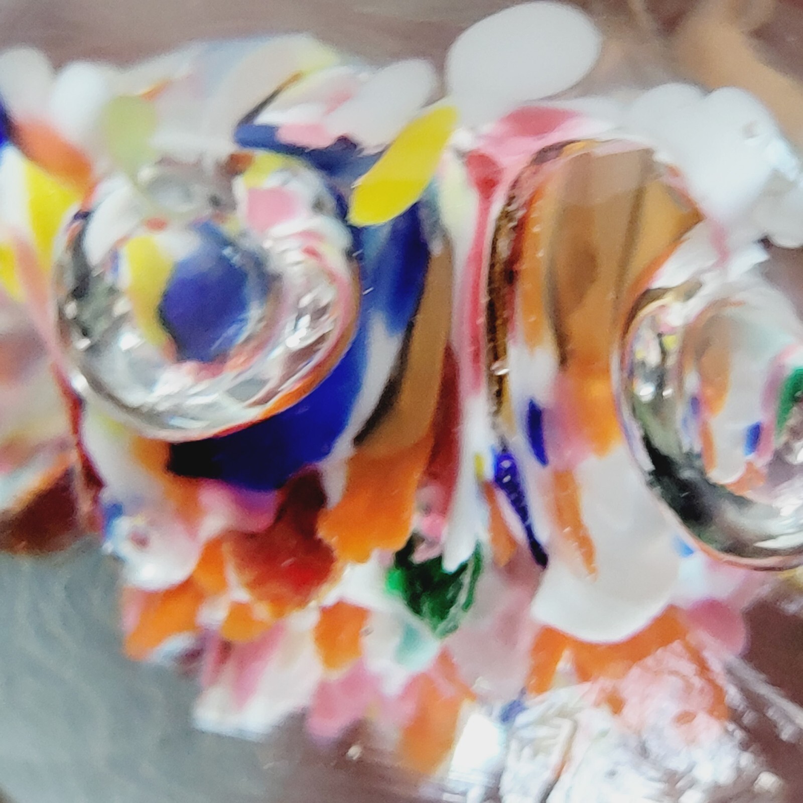 Maude Bob St Clair Colorful Art Glass Paperweight Control Bubbles 1975 Signed