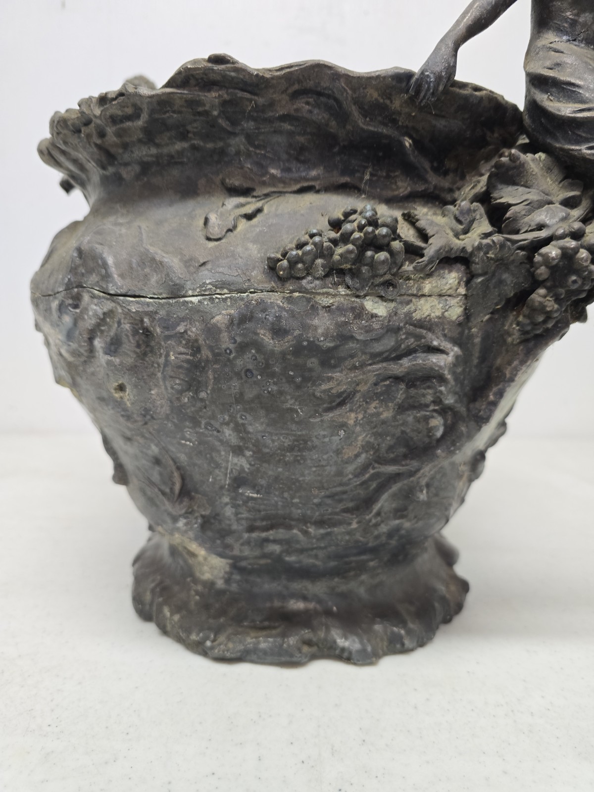 Antique Art Nouveau Pewter Satyr Cache-Pot Attributed to Hans Stoltenberg-Lerche