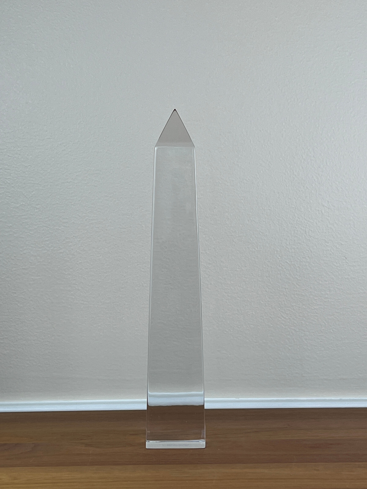 Atlantis Clear Crystal 10 ½” Obelisk Sculpture Paperweight Signed Gulotta: EUC