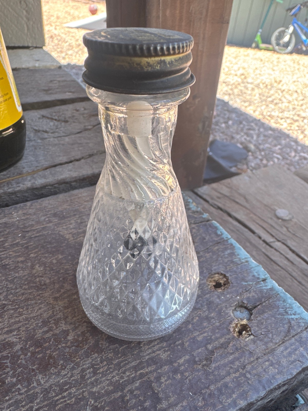 Vintage Esquire Glass Bottle with Metal Cap
