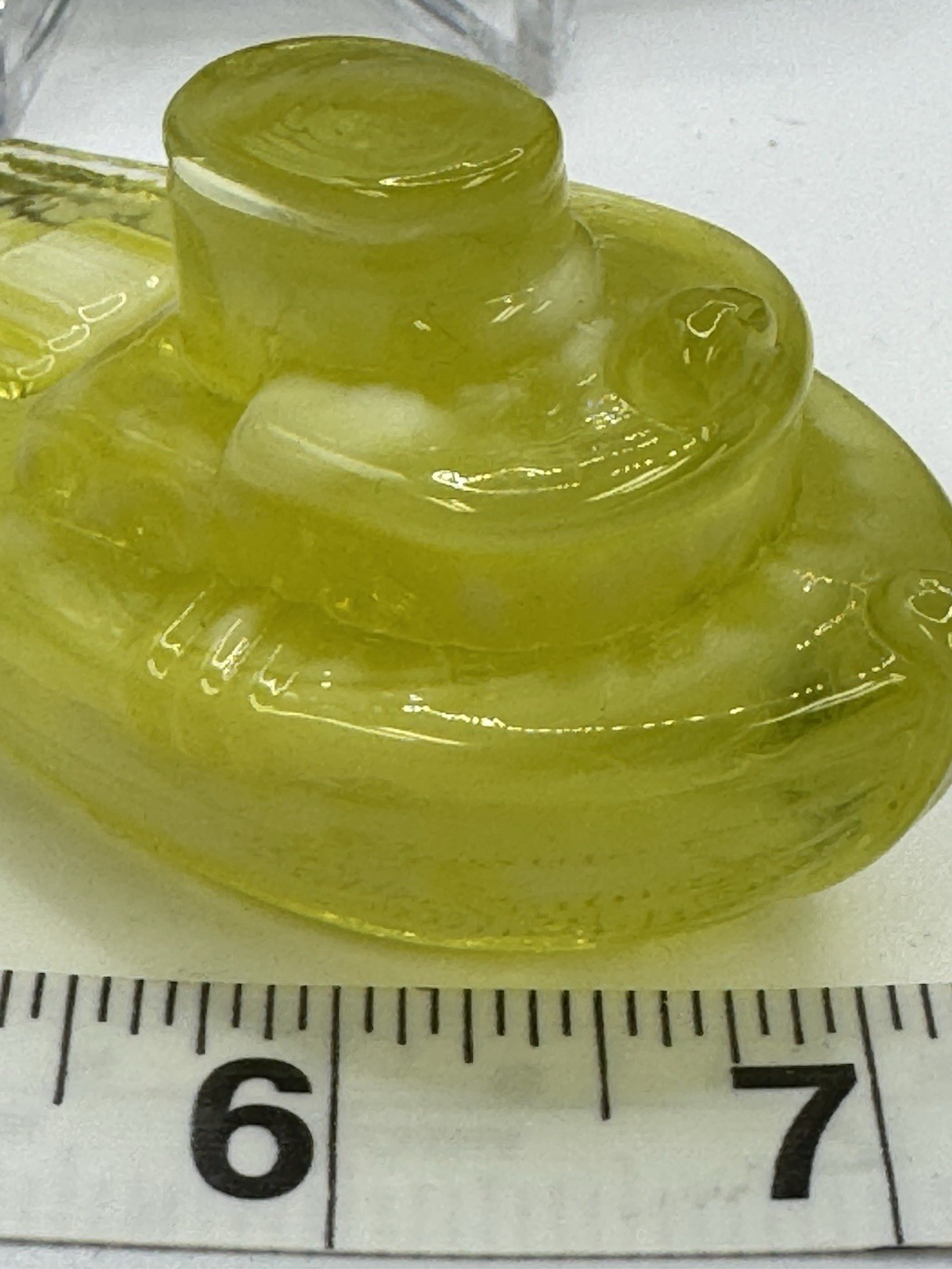 Boyd Glass TEDDY Tugboat Boat Corn Silk Yellow Slag Cadmium DS125
