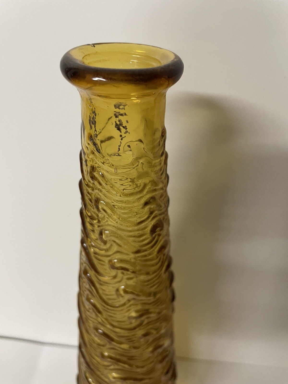 Vintage Made In Italy Empoli Bottle With Stopper 22.5”
