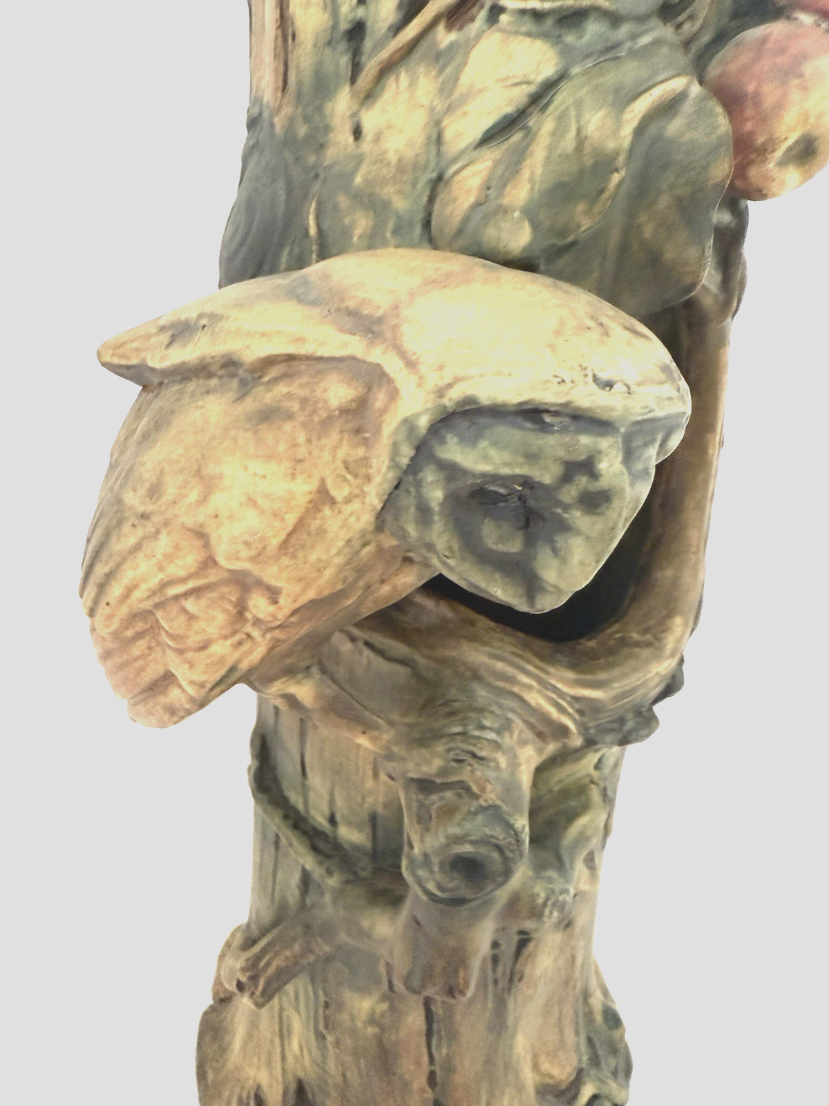 Weller Pottery Woodcraft Owl in Tree Floor Vase – 15 5/8″ RARE