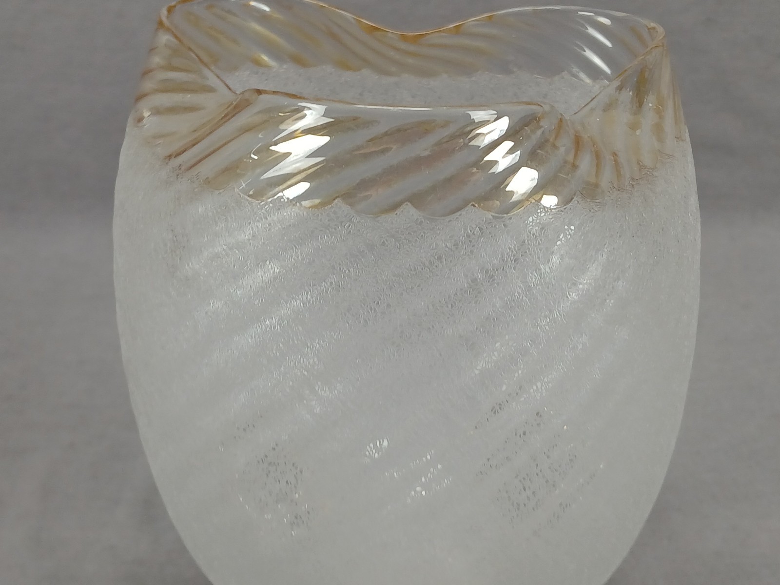 EAPG New England Glass Pomona Swirl Rip-Optic Vase Circa 1885-1887