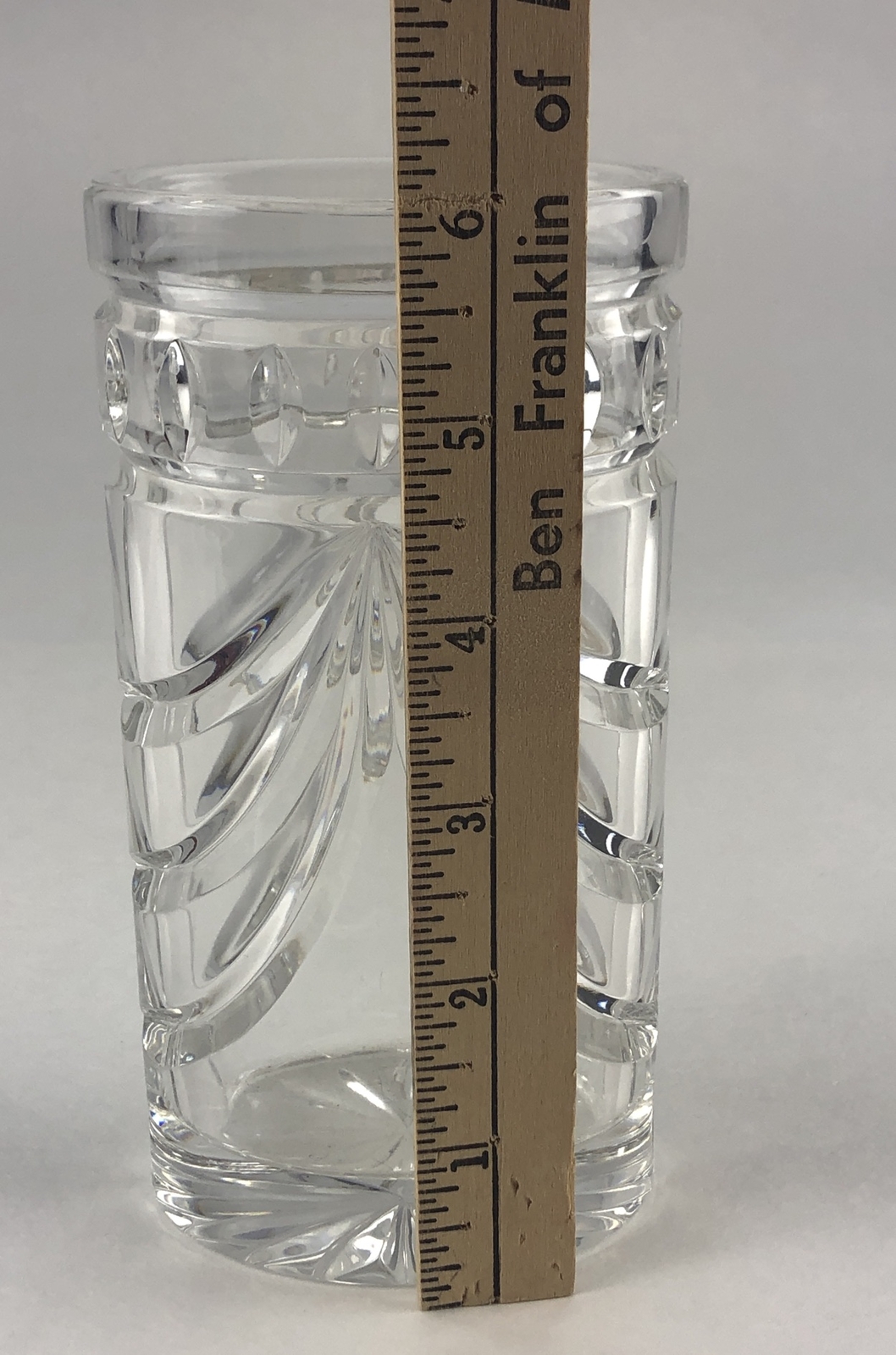 Waterford OVERTIRE Vase Crystal Glass Oval Cut 6 Inches Tall Signed Small