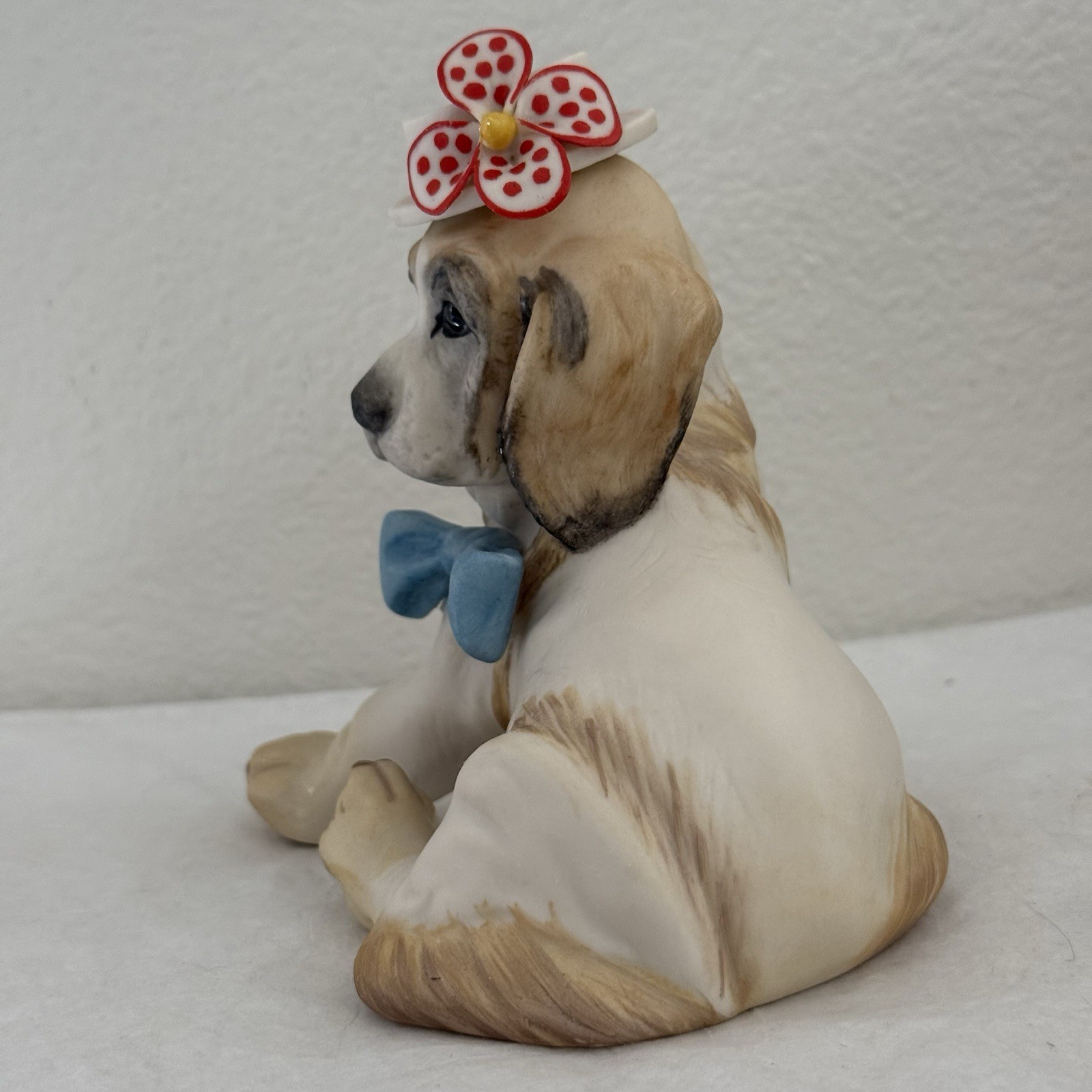 Vintage 80s Cybis Big Top The Circus Dog Porcelain Figurine Retired Puppy 5”