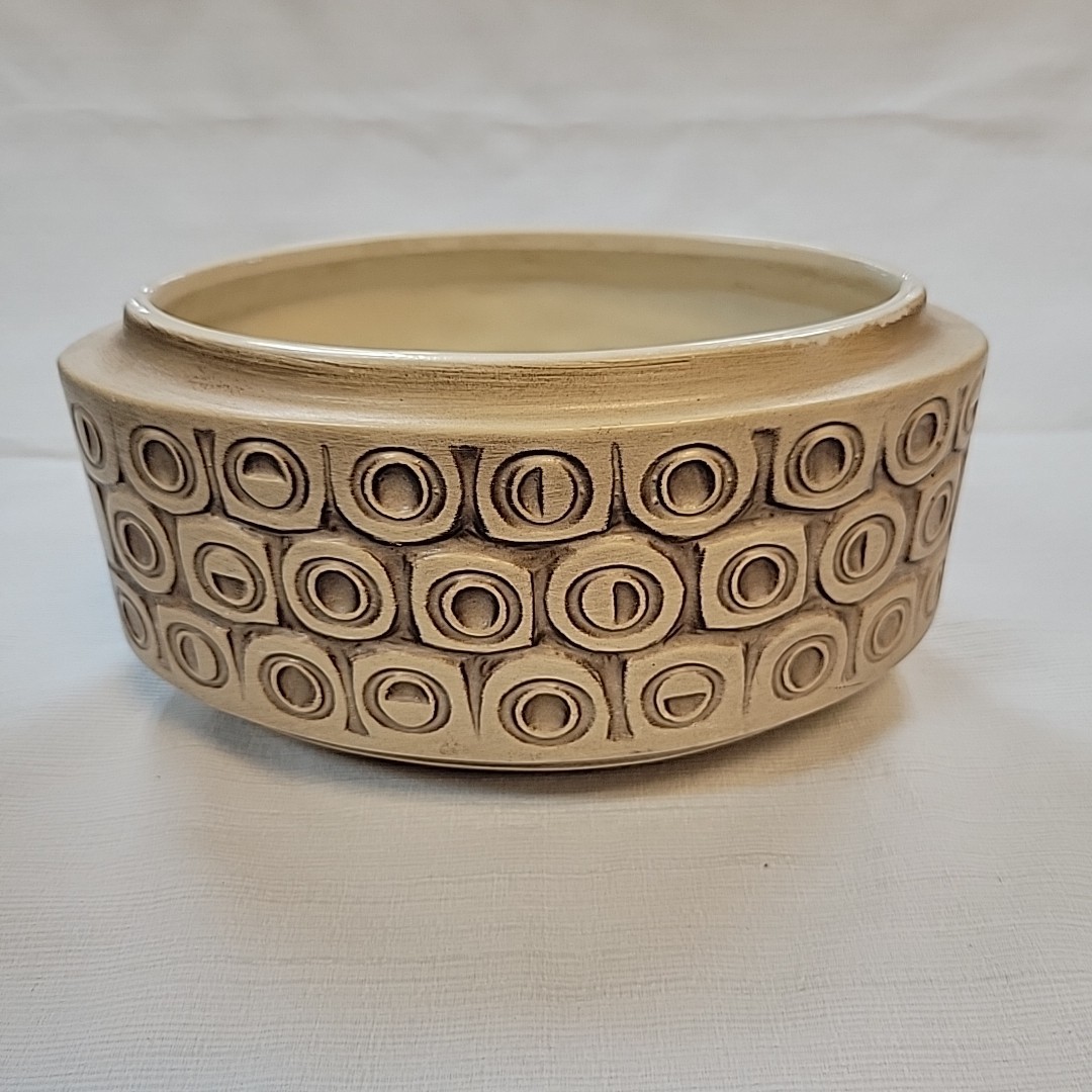 McCoy Scandia Oval Planter Mid Century MCM Pottery USA #33 Cream Tan Beige