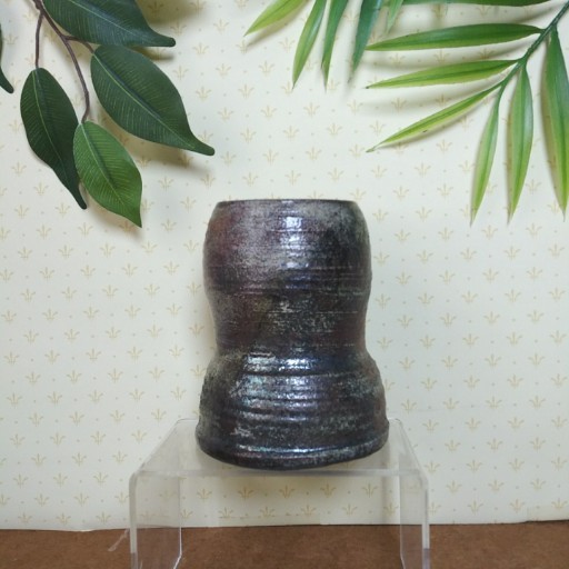 Studio Pottery Raku Vase Iridescent Multicolor Metallic Glaze Art Pottery Signed