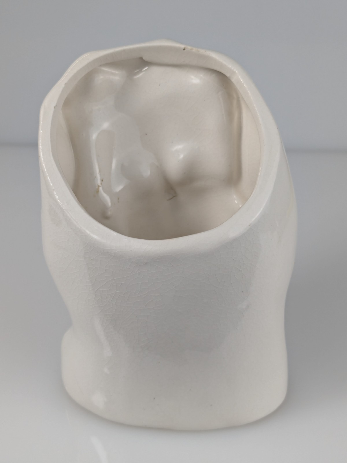 Vintage Lady Head Vase Bride Gold Trim Veil Yoko Boeki Eyelashes Green Makeup