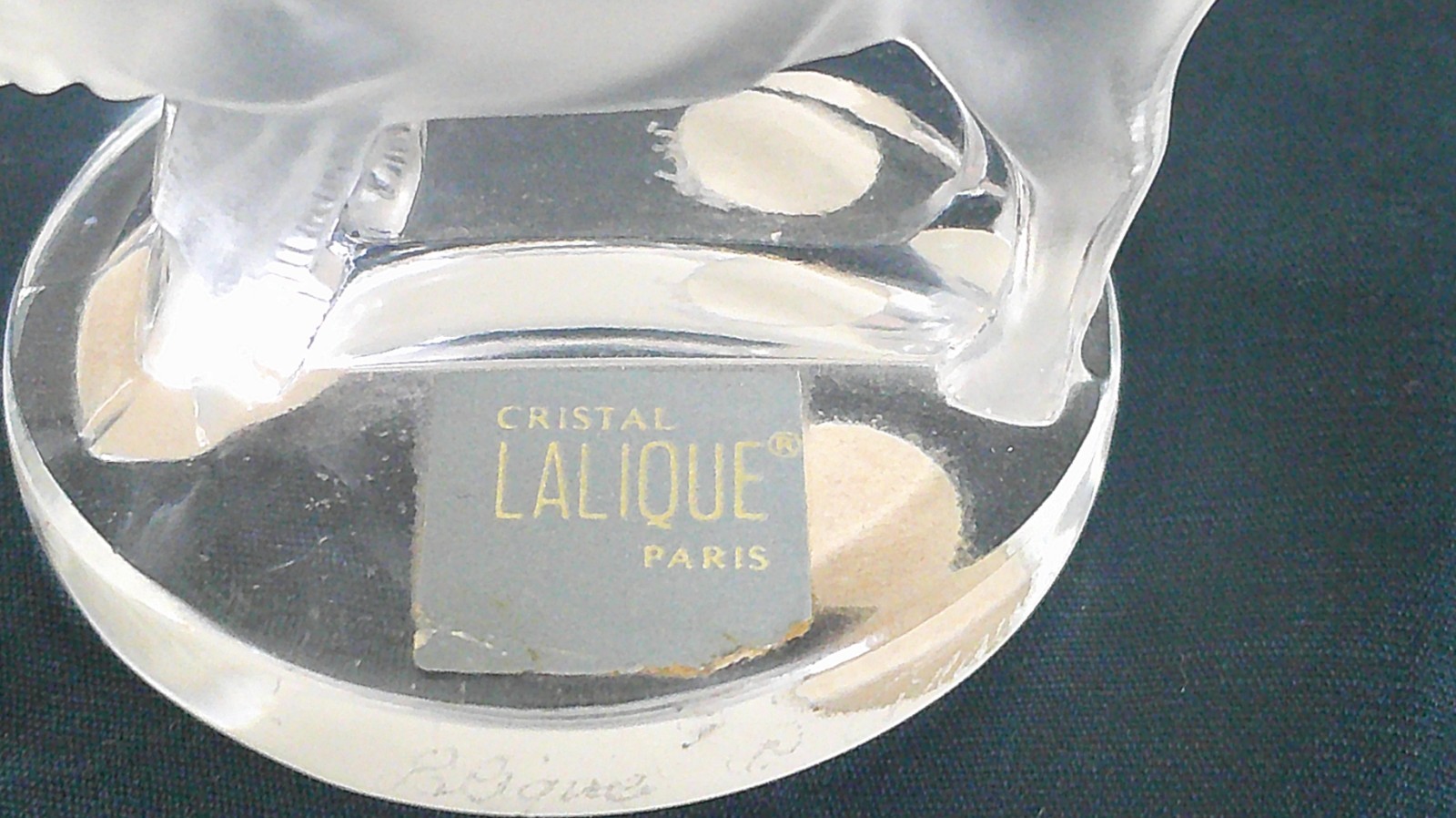 LALIQUE crystal Wild Boar, Wild Pig Razorback Figurine Paperweight 3.5 Vintage