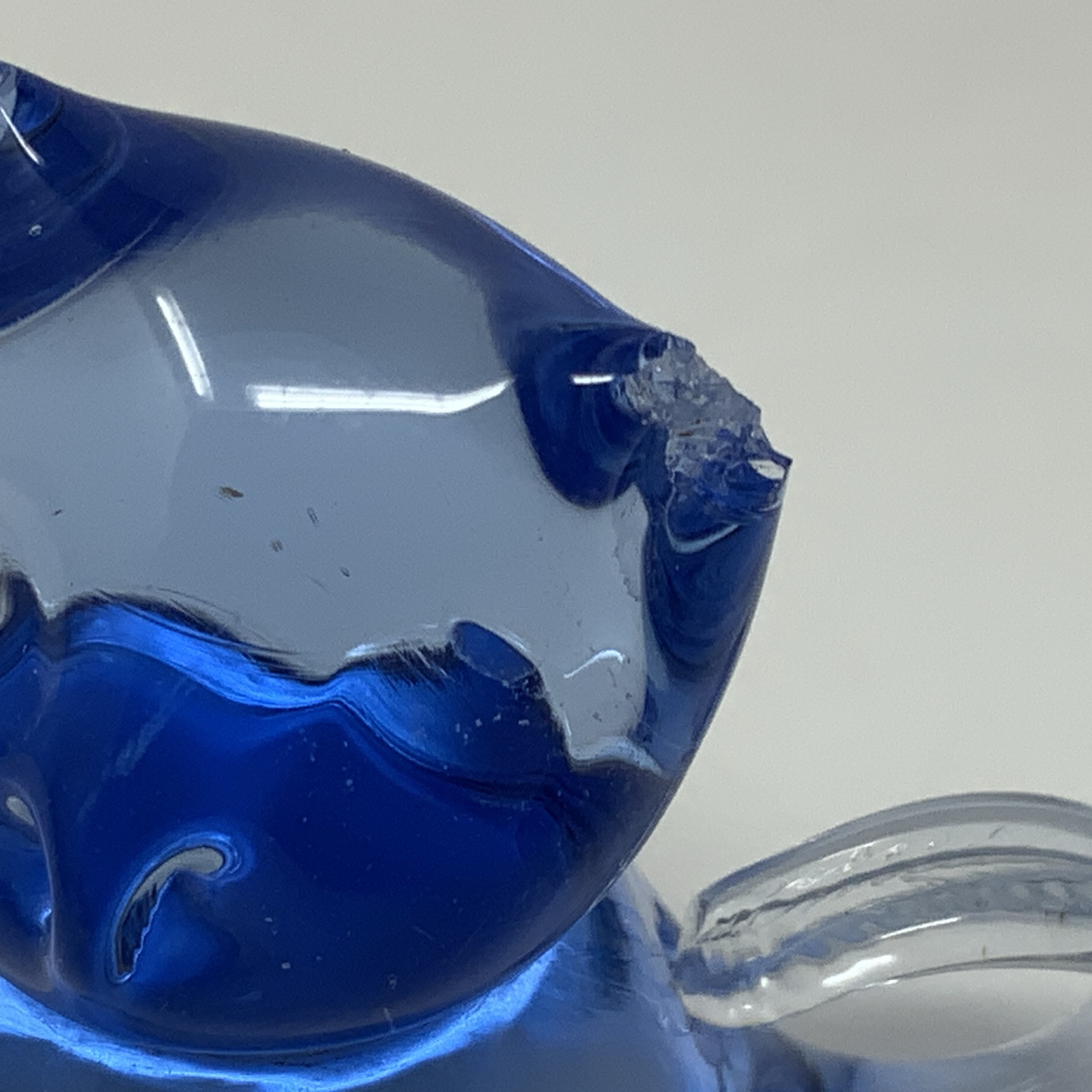 Lot Of 5 United States Commemorative Fine Arts Gallery Blue Glass Figurine