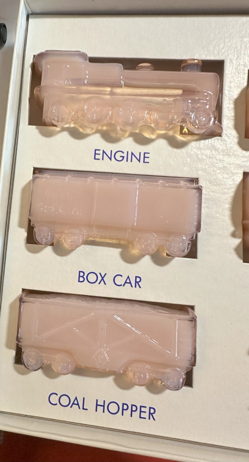 Boyd Glass Special Train Set Crown Tuscan