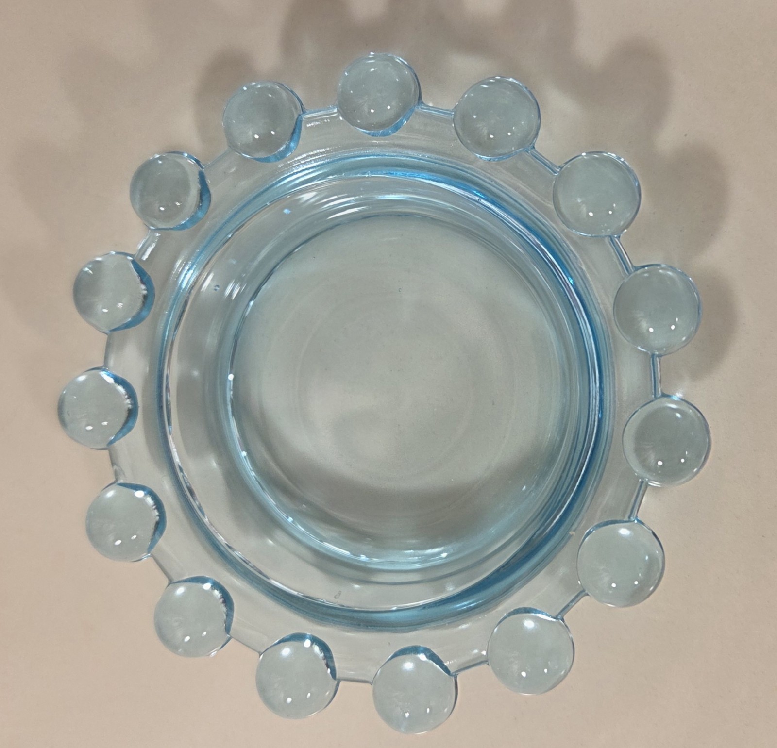 Vintage 2 Pc Imperial Candlewick 4″ Ashtray/Trinket Dish – Light Blue Set Of 2