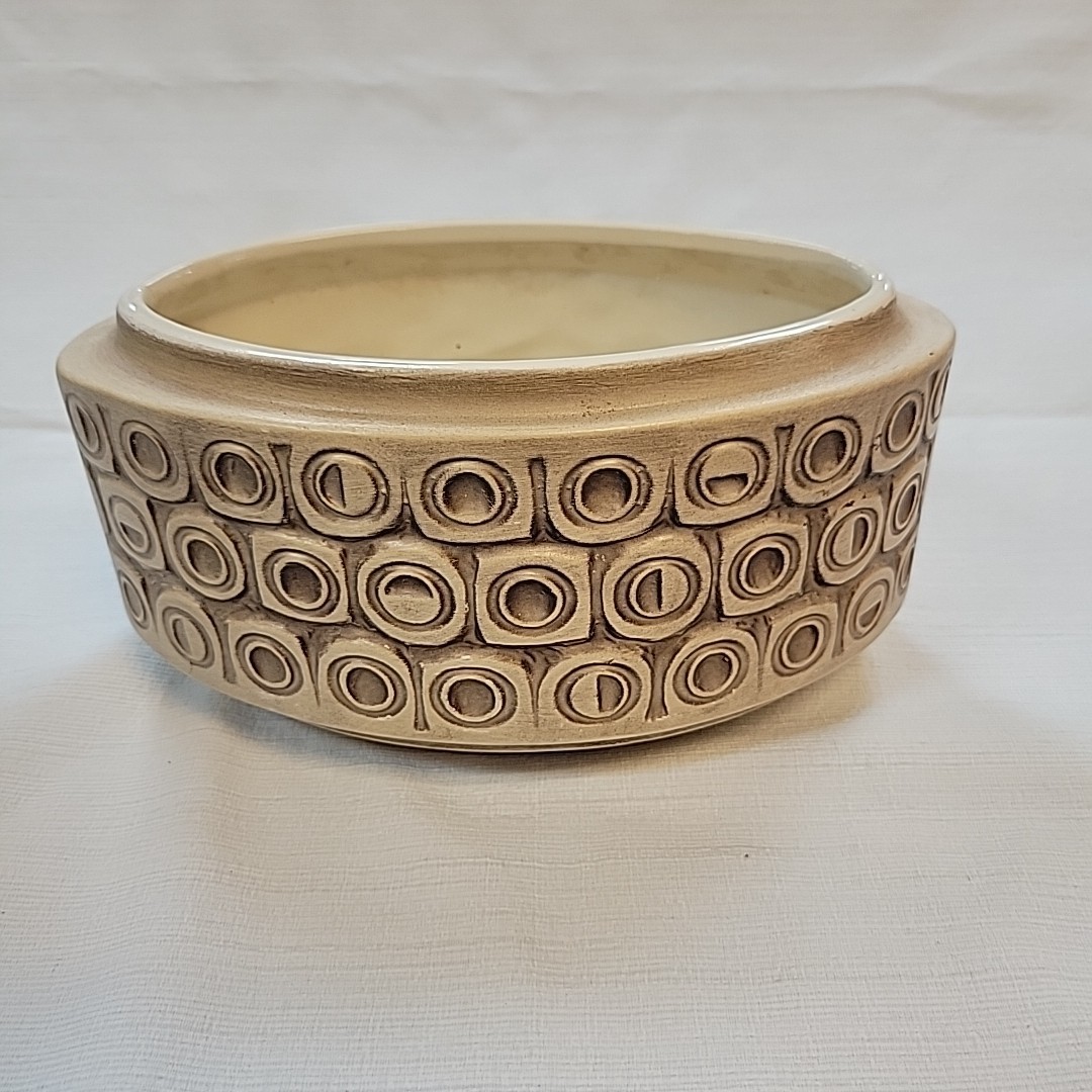 McCoy Scandia Oval Planter Mid Century MCM Pottery USA #33 Cream Tan Beige