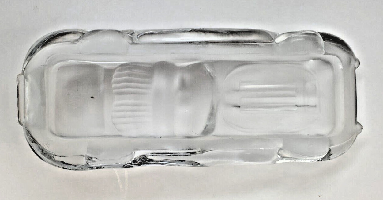 Vintage Hofbauer Lead Crystal Paperweight Sports Car Over 24% West Germany