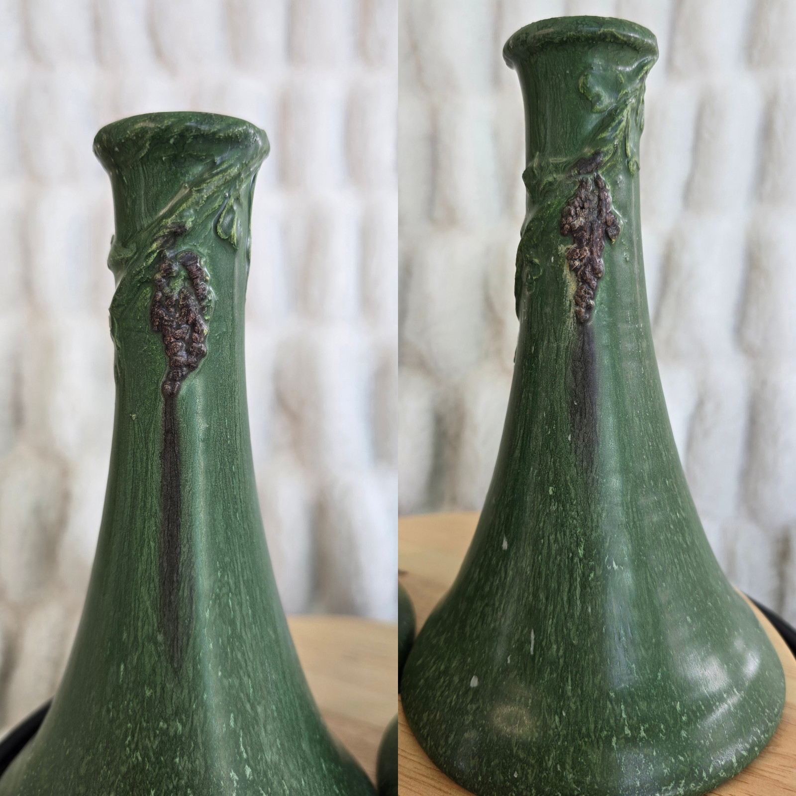 Ephraim Pottery Experimental “E” Grape Nude 3-Piece Set Kevin Hicks Signed