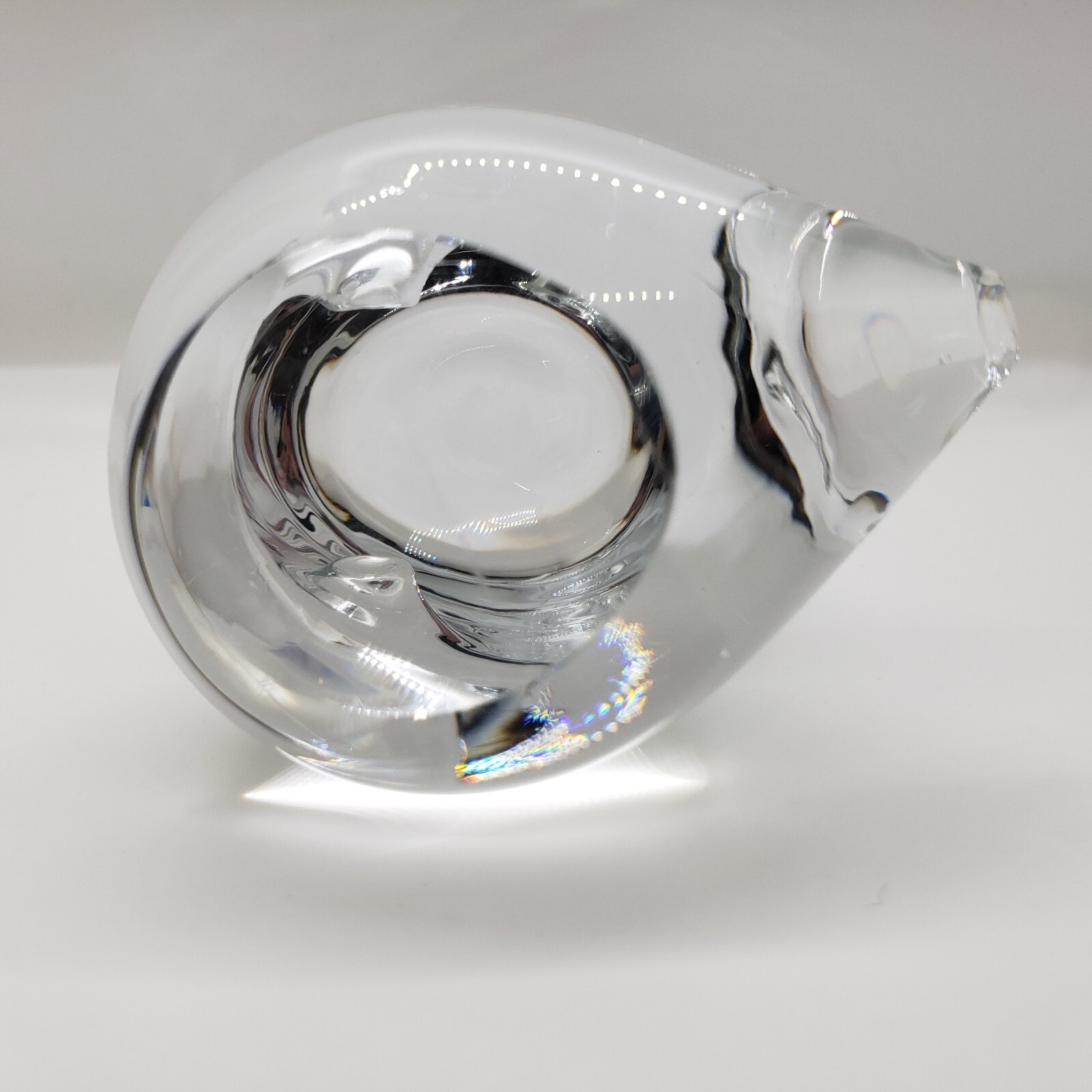 Clear Glass Baby Chick Figurine Paperweight