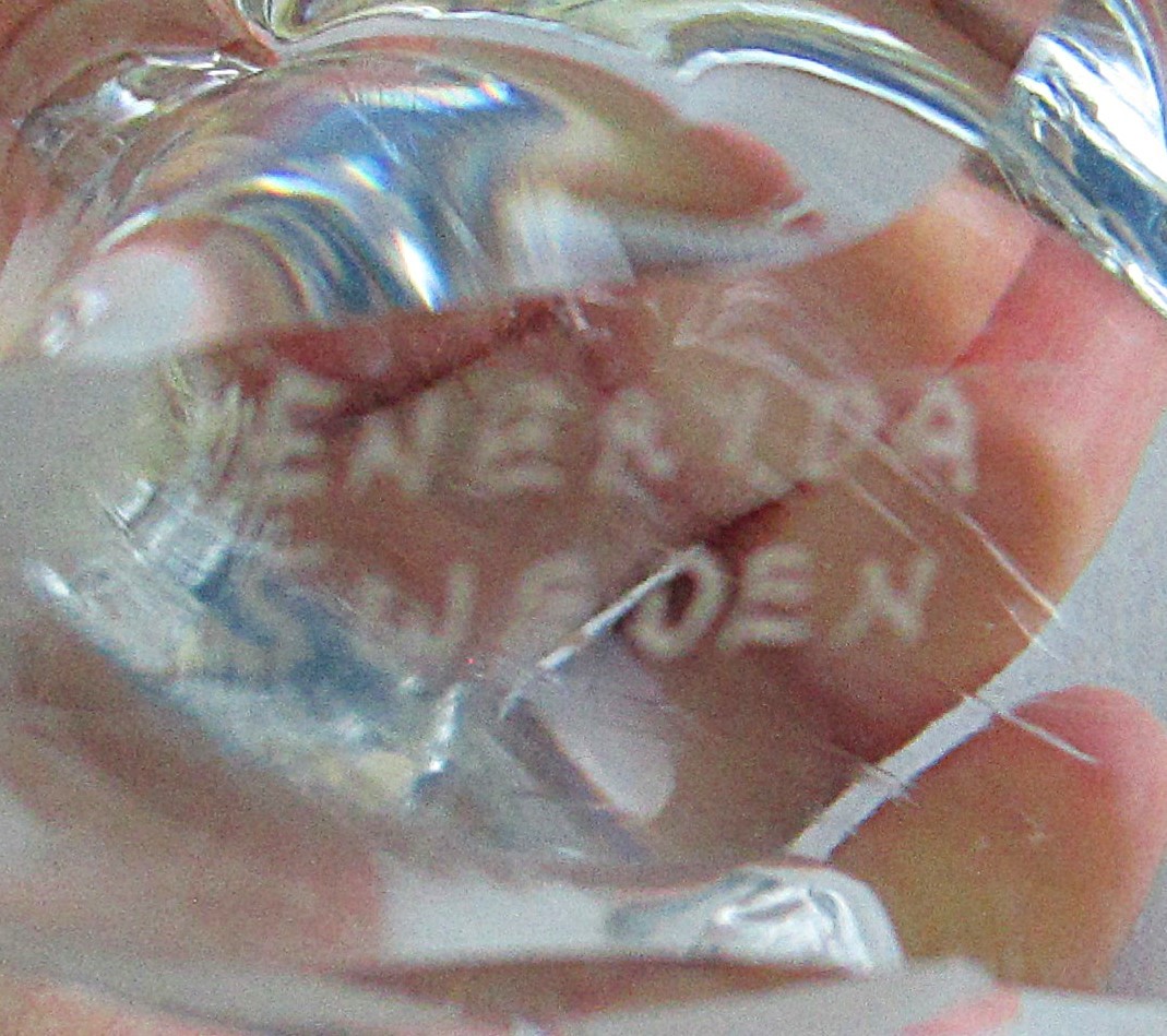 Eneryda Sweden Art Glass Crystal Elephant Paperweight 8 inches Tall