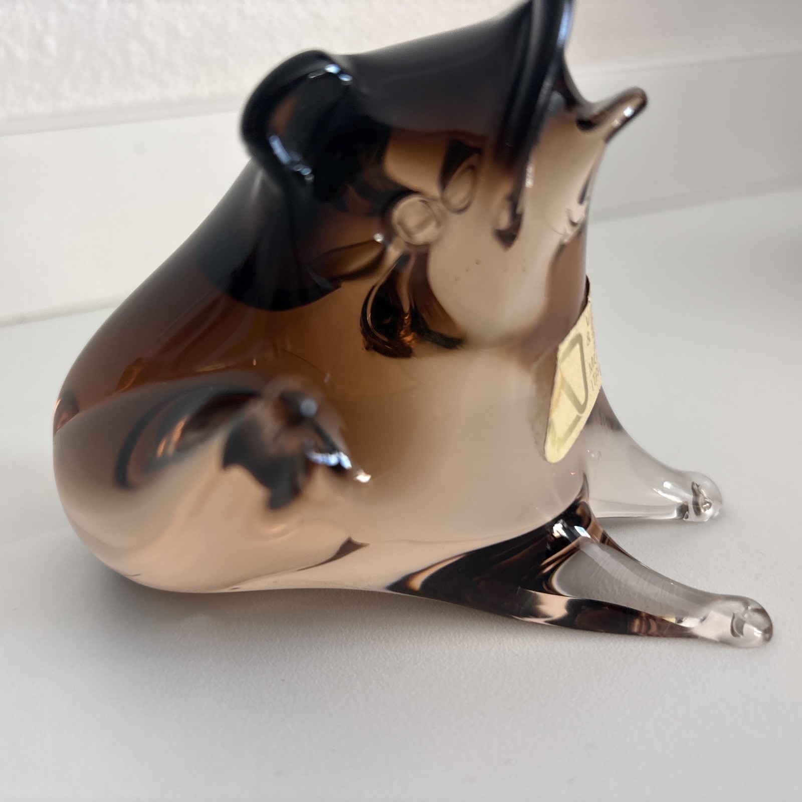 Art Glass Smokey Vtg Frog V. Nason & Co Murano Italy Amethyst Brown 3.25” (a94