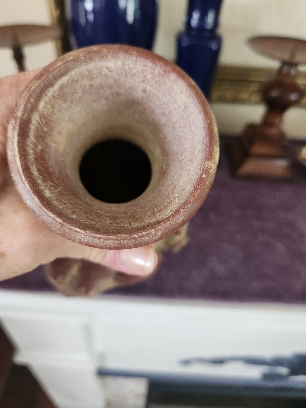 Vintage Terracotta Clay Pottery Elephant Vase