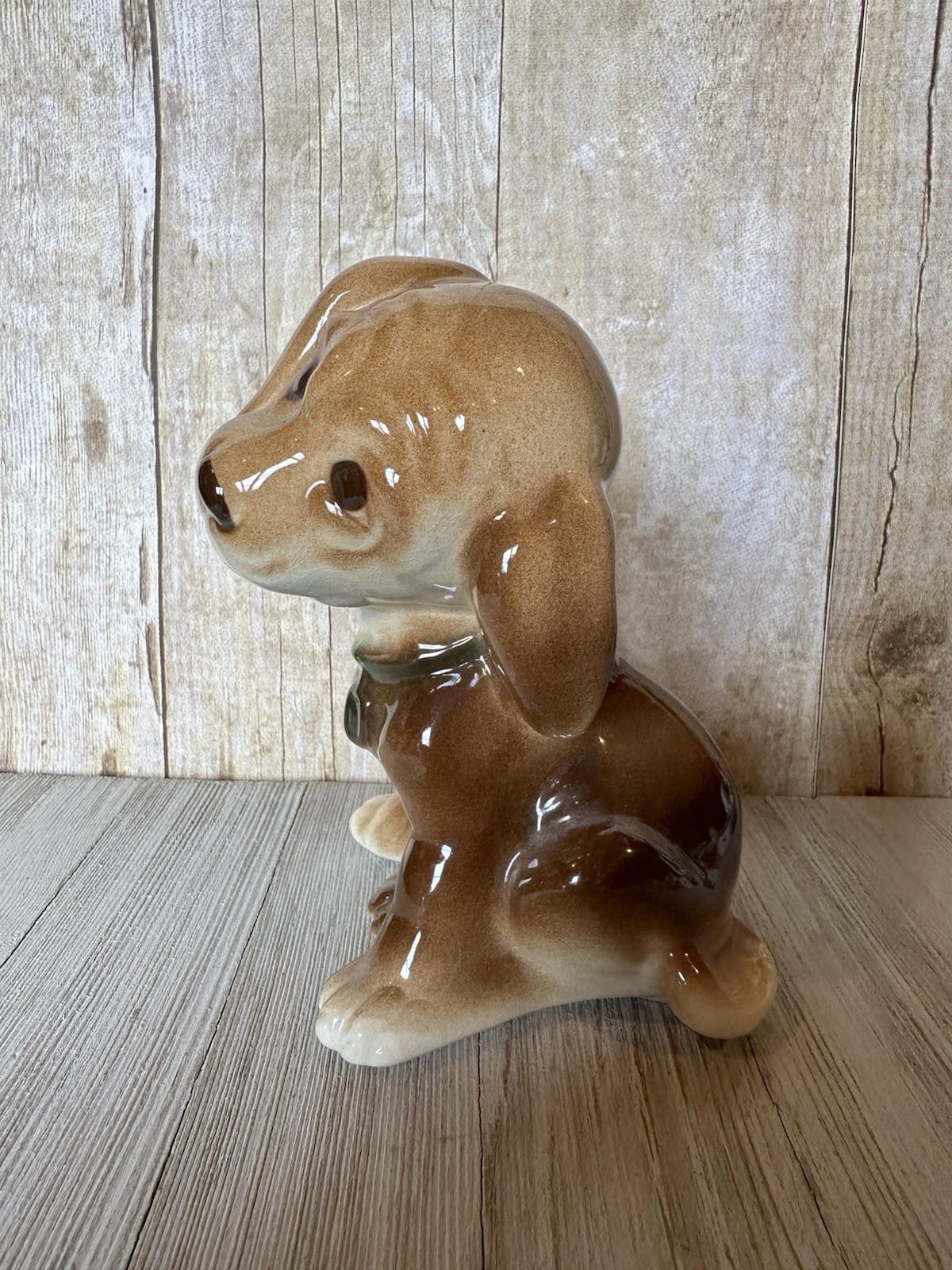 Vintage Royal Copley Puppy Dog Cocker Spaniel Figurine Pottery 1950s Approx 6”