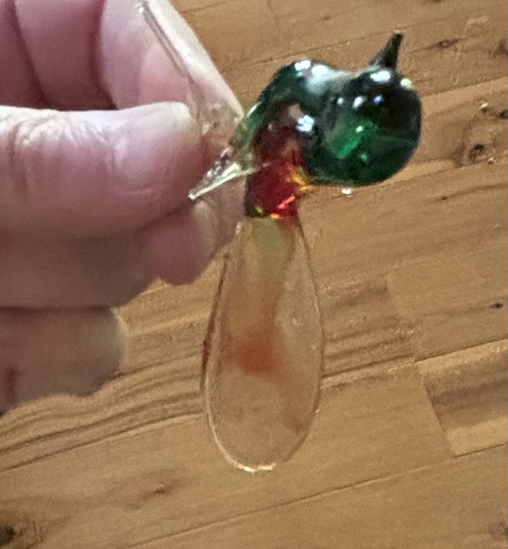 VTG Lot of 2 Murano Style Hand Blown Art Glass Kangaroo & Bird Figurine/Trinkets