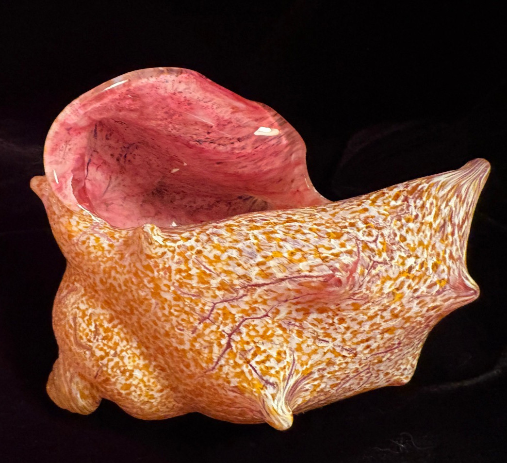 Gorgeous Conch Shell Art Glass Sculpture Seattle Art Glass Studio purchase