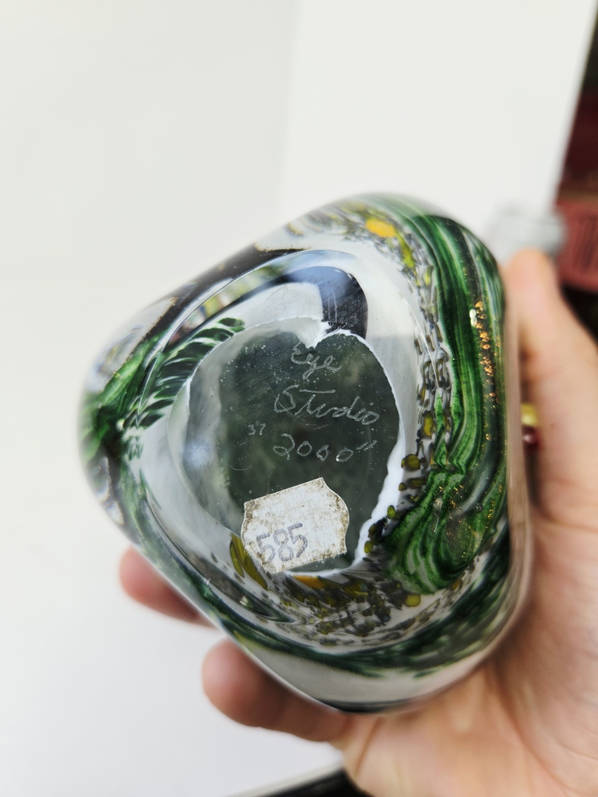 Glass Eye Studio paperweight octopus ocean nautical year 2000 5 1/2″