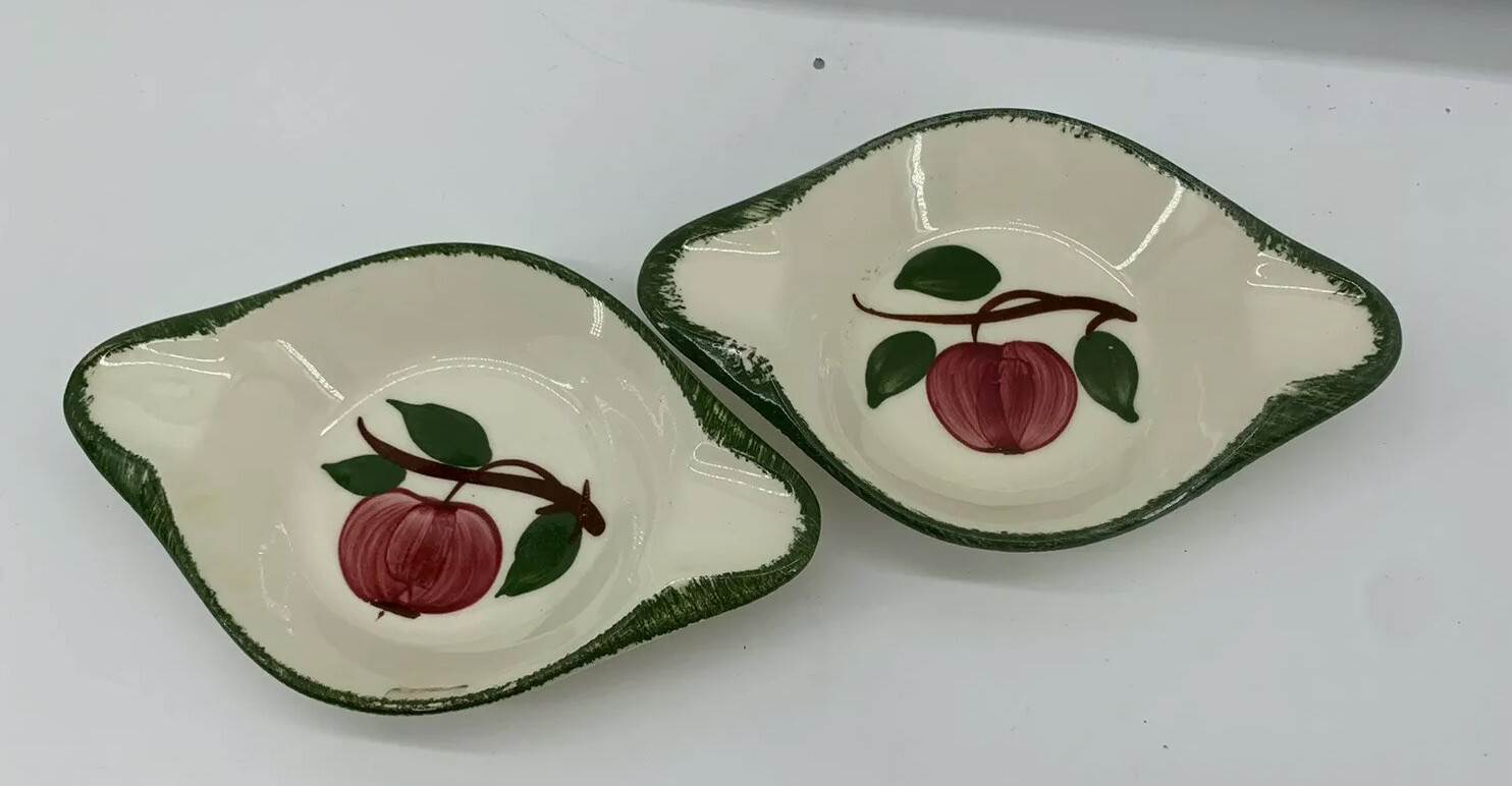 Blue Ridge Southern Pottery Apple Ashtray Lot Of 2 Please See Pictures