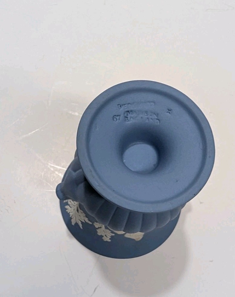 Antique Wedgwood Blue Jasper Ware Urn Tiny Small Classical England
