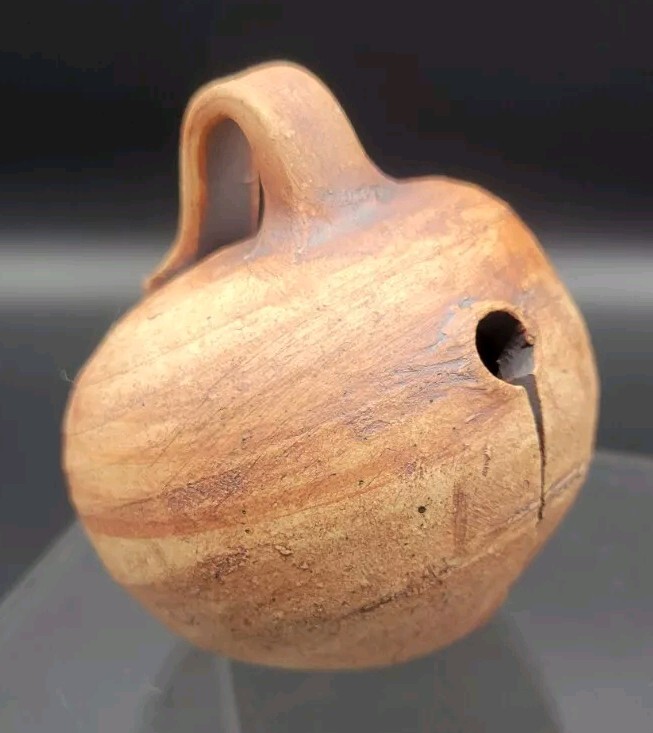 Vintage Art Pottery Sleigh Bell ~ Approx. 3 in, Lovely Tone, Handmade, Unmarked