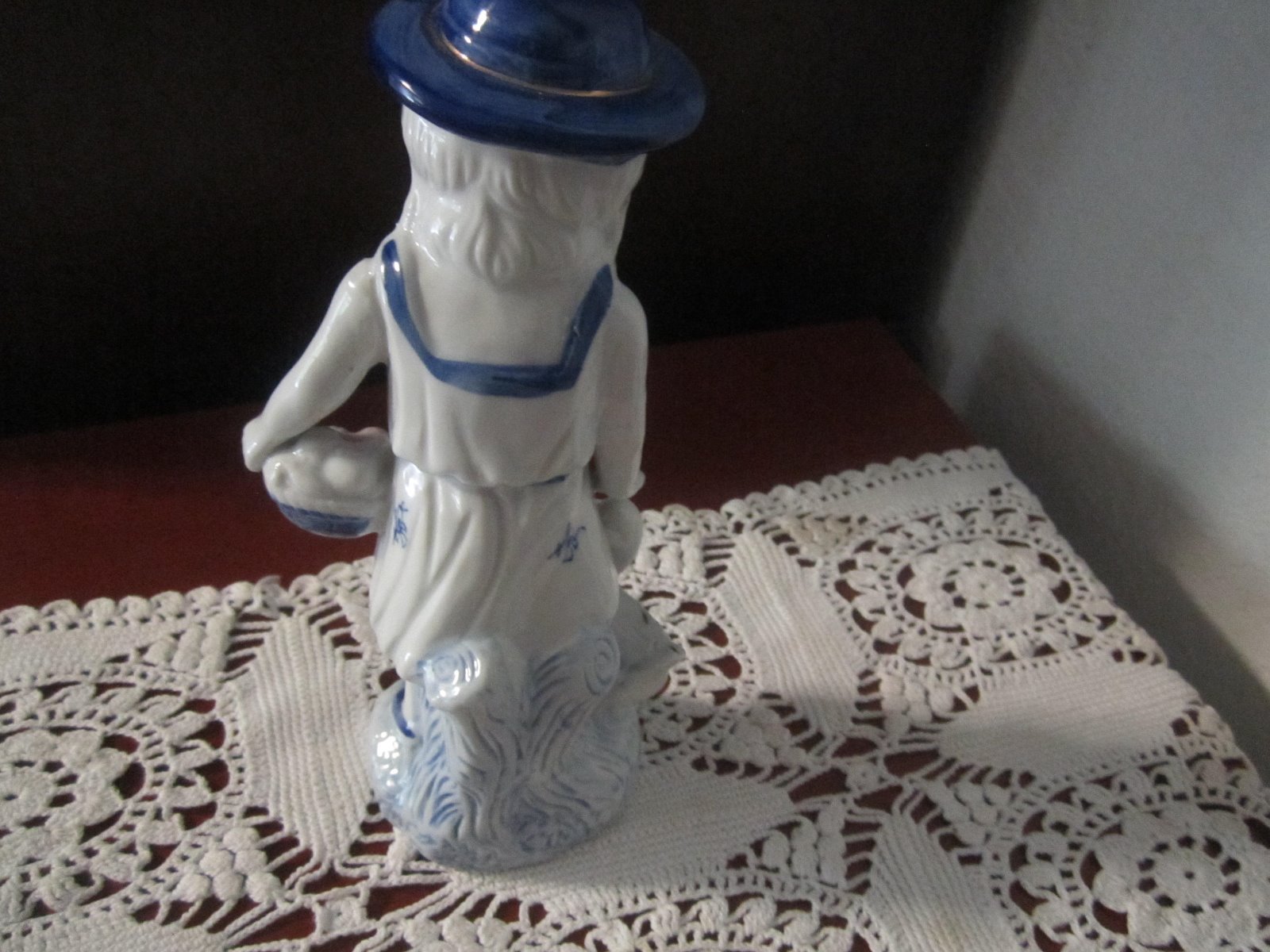 GIRL WITH GEESE AND EGG BASKET FIGURINE 8 1/2″ TALL
