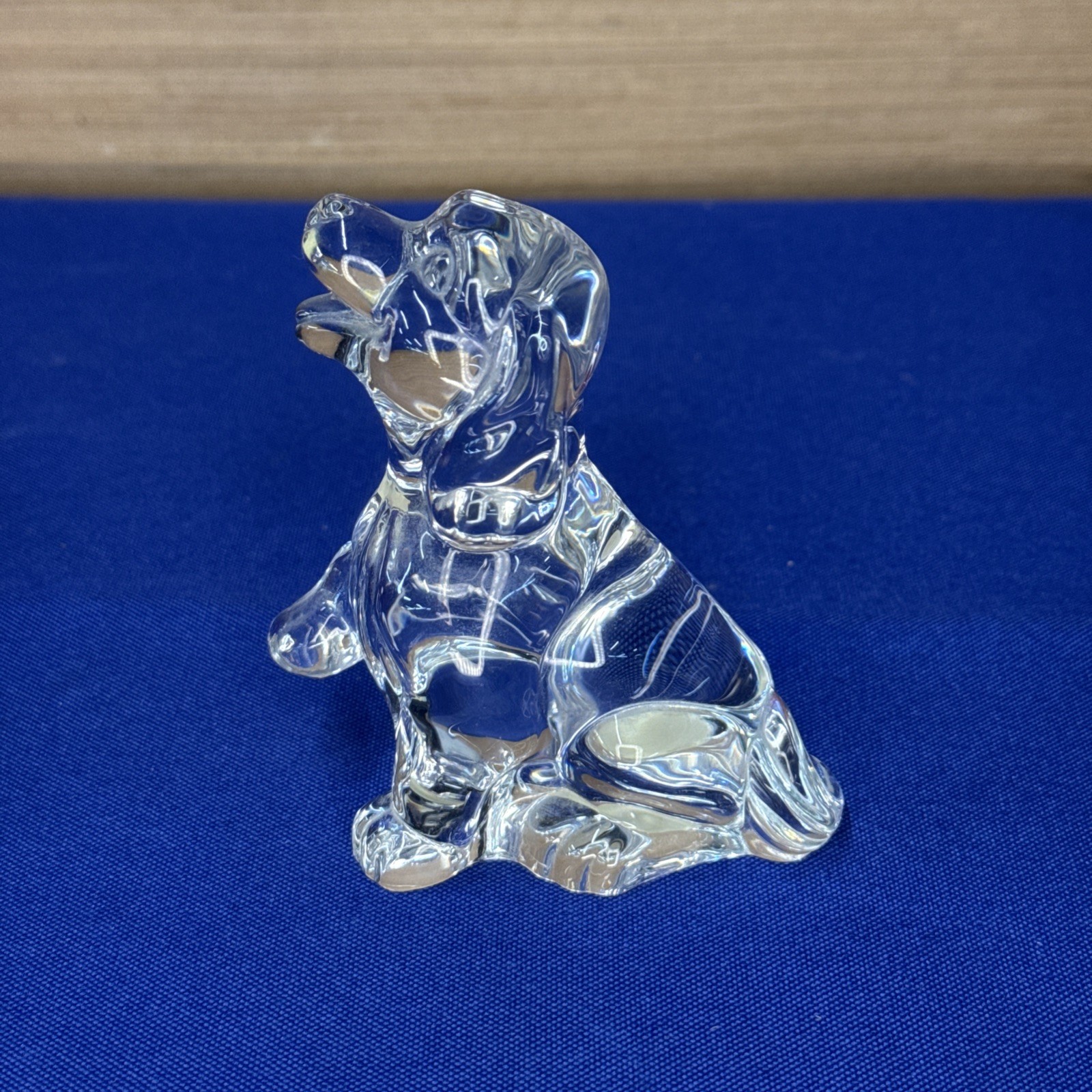 Princess House Pets 24% Lead Crystal Dog Figurine Germany 3.5” Tall