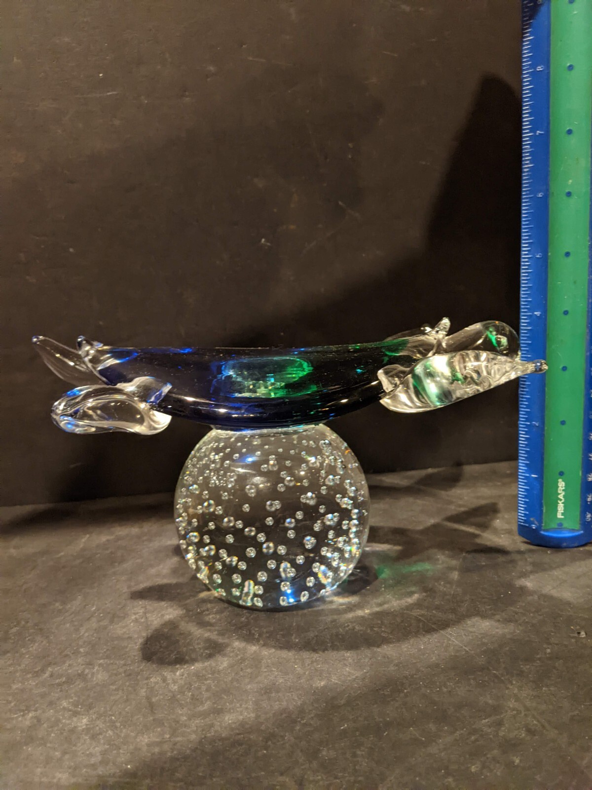 Oggetti Murano Turtle Tortoise blown glass paperweight figurine approx 4″H × 8″W