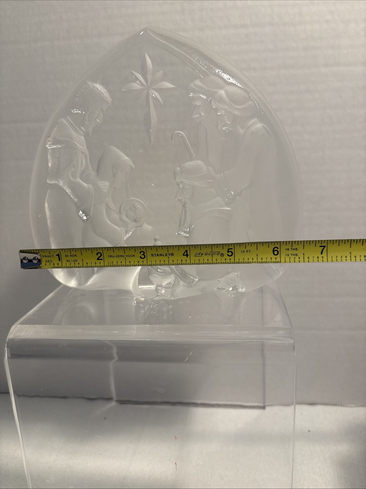 Mats Jonasson Sweden Glass The Birth Of The Jesus Christ Sculpture Paperweight