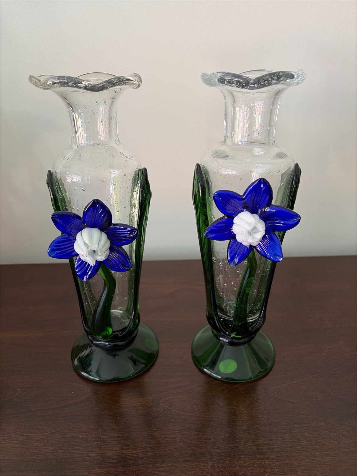 Celebration Blue Iris Hand Blown Vase