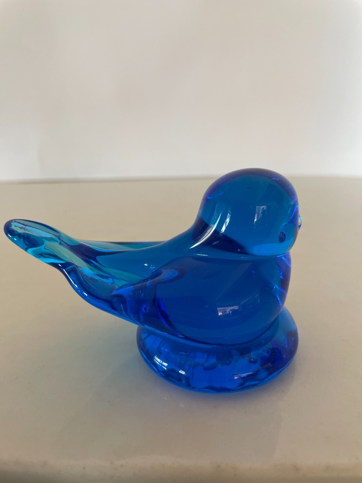 Vintage Blue Birds Of Happiness Cobalt Blue Signed Leo Ward 1996 & 2006 Set Of 2