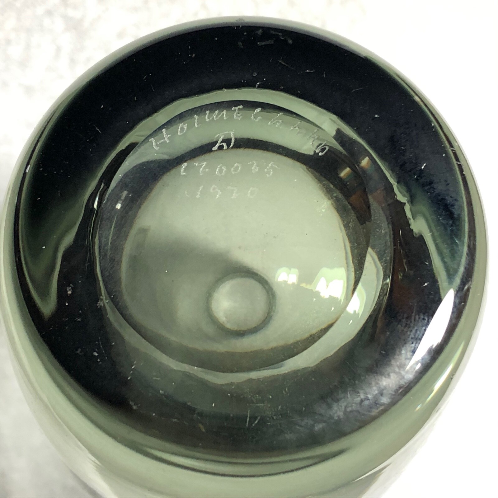 Beautiful Kastrup Holmegaard Smoke Glass 11″ Vase Denmark 1920 Signed D 170035 X
