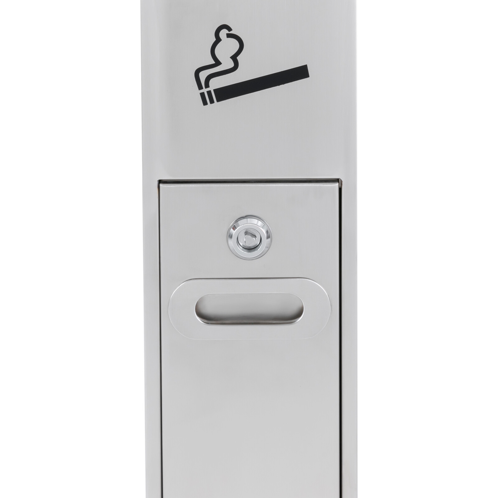 Freestanding Outdoor Stainless Steel Cigarette Butt Receptacle – Silver