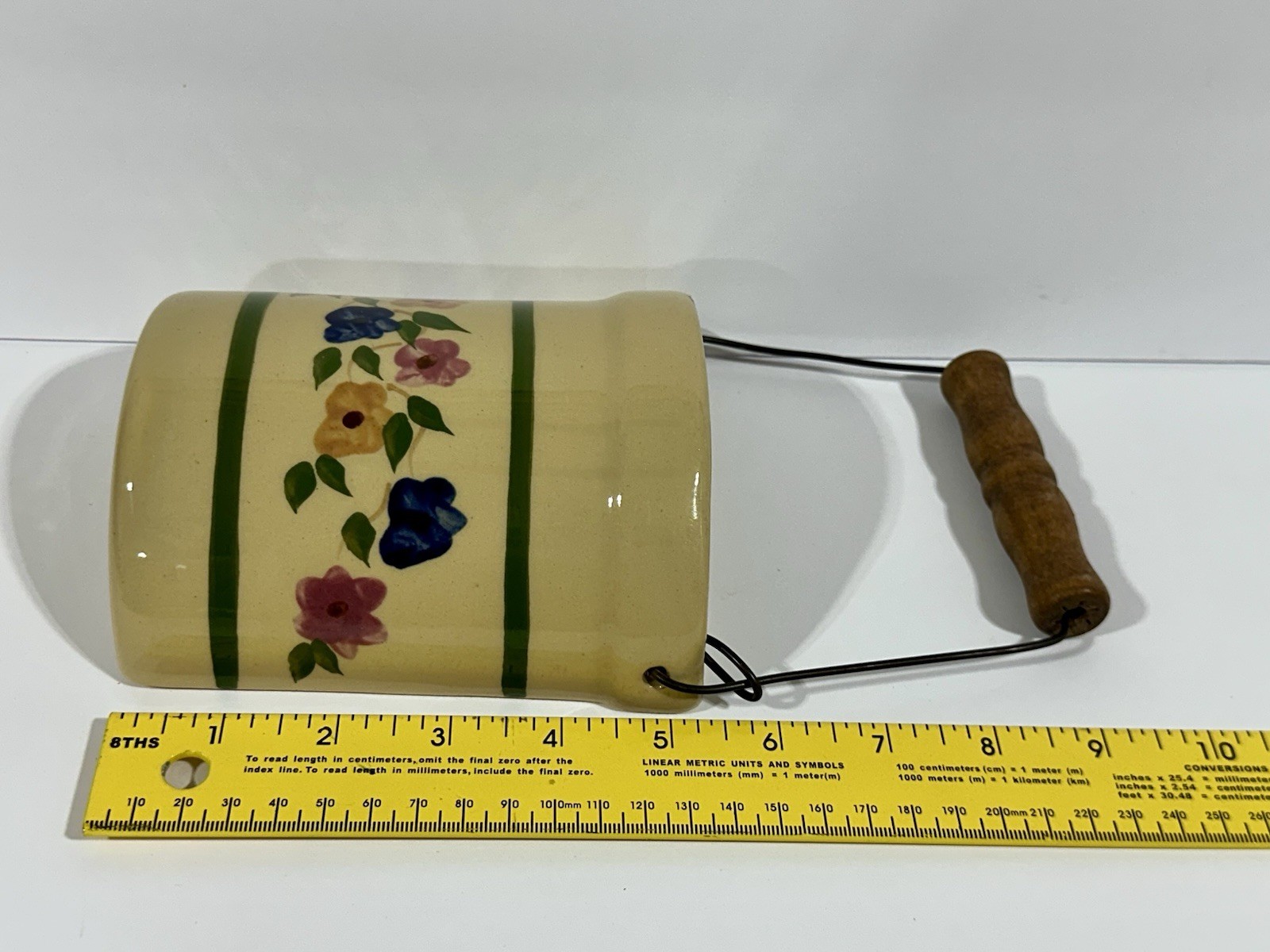 Vintage Alpine Pottery Multi-Purpose Floral Half Crock Roseville, Ohio (1998)