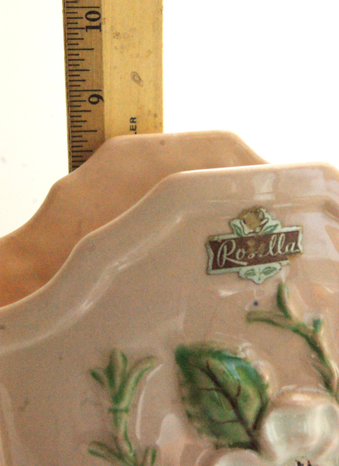 Vintage Hull Art Pottery Rosella Dogwood Vase Pink/Peach White R-14 8 1/2”